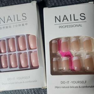 NWT Pink And French Tip Nail sets